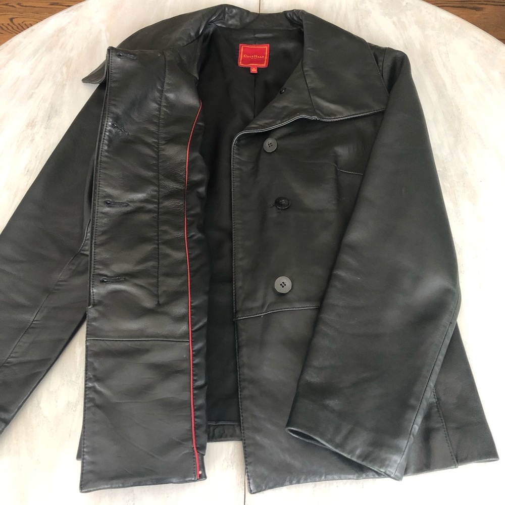 VINTAGE✨COLE HAAN CITY COLLECTION FINE LEATHER JACKET ✨ Size M - Picture 1 of 8